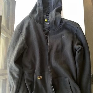 AKIN MOTO MOTORCYCLE HOODIE XL BLACK MENS KEVLAR ARMOR PROTECTIVE GEAR